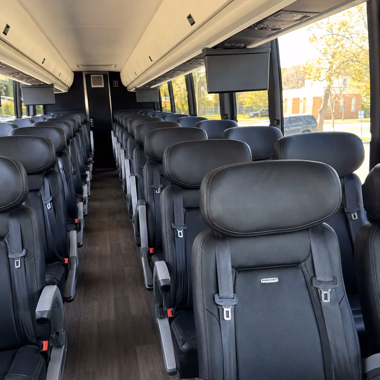 mckinney 56 passenger charter bus inside