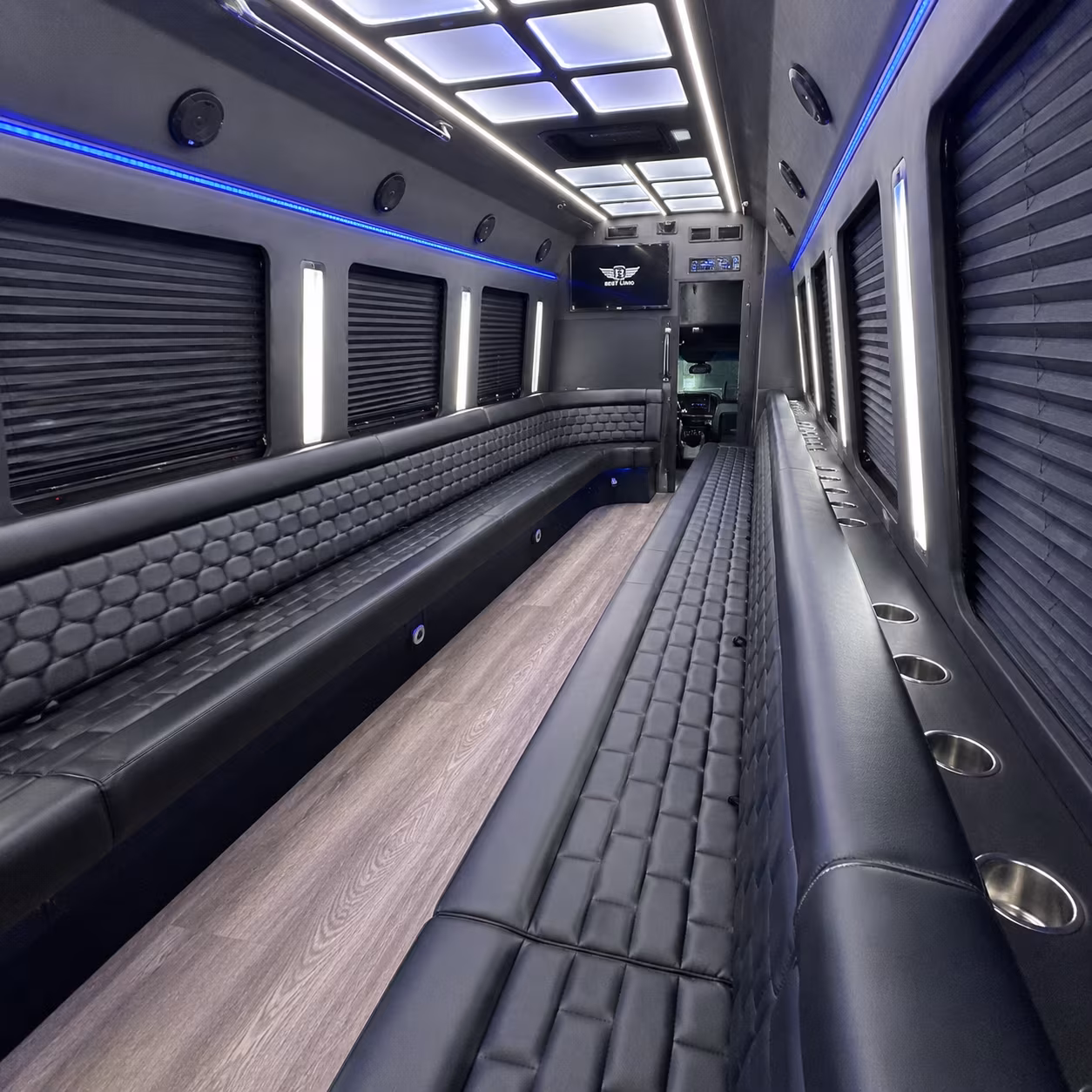 mckinney party bus rental interior